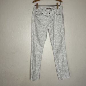Prana Kara White Beige Patterned Jeans Womens Size 6 FLAW